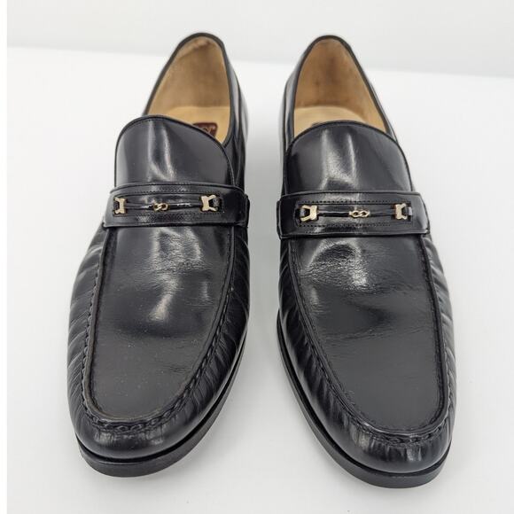 Regal Executive Club Black Leather Bit Loafer Mens 9.5 B Dress Shoe Preppy main image 4